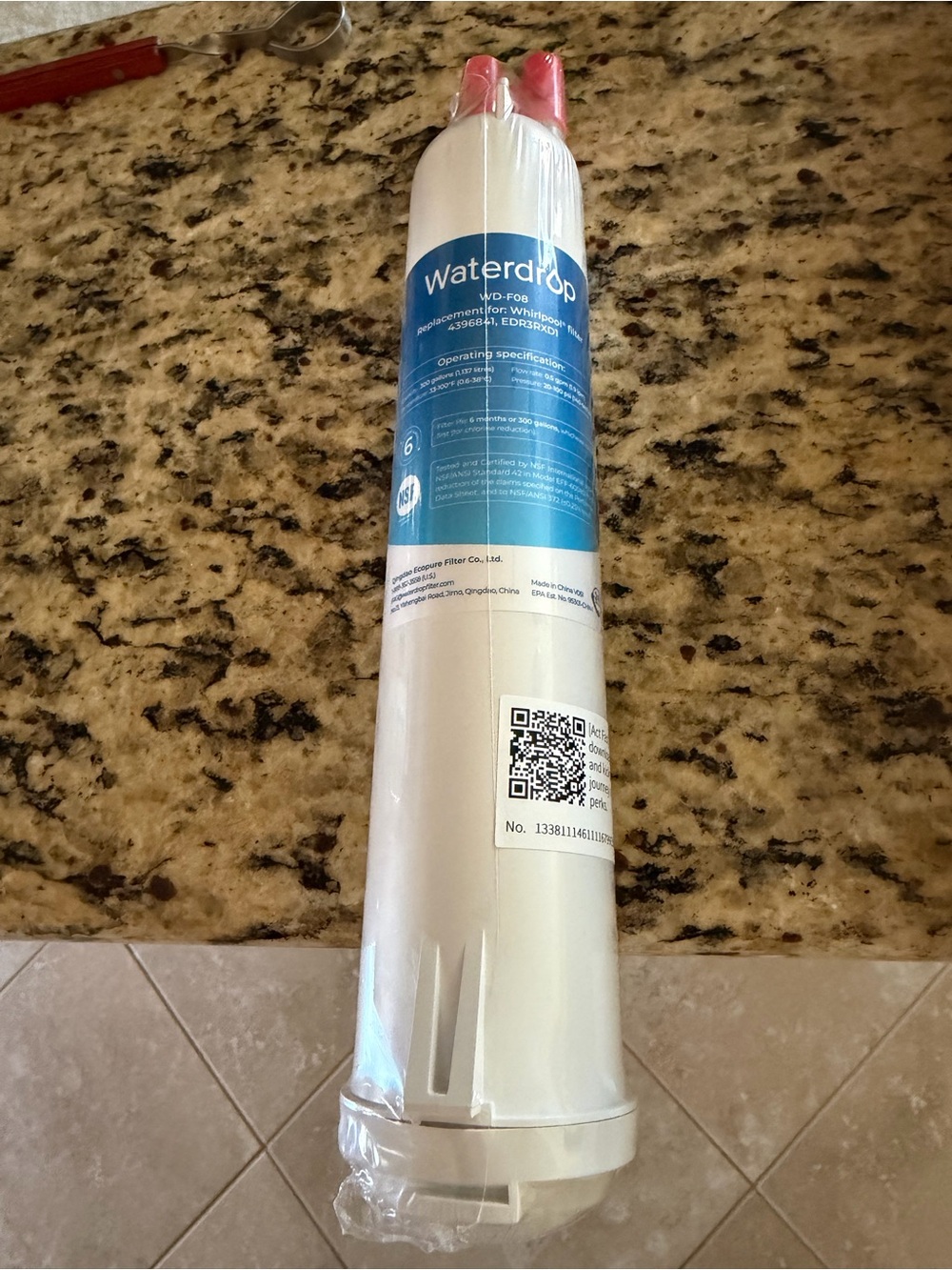 Set of 3 Waterdrop White Refrigerator Water Filter Compatible Replacement